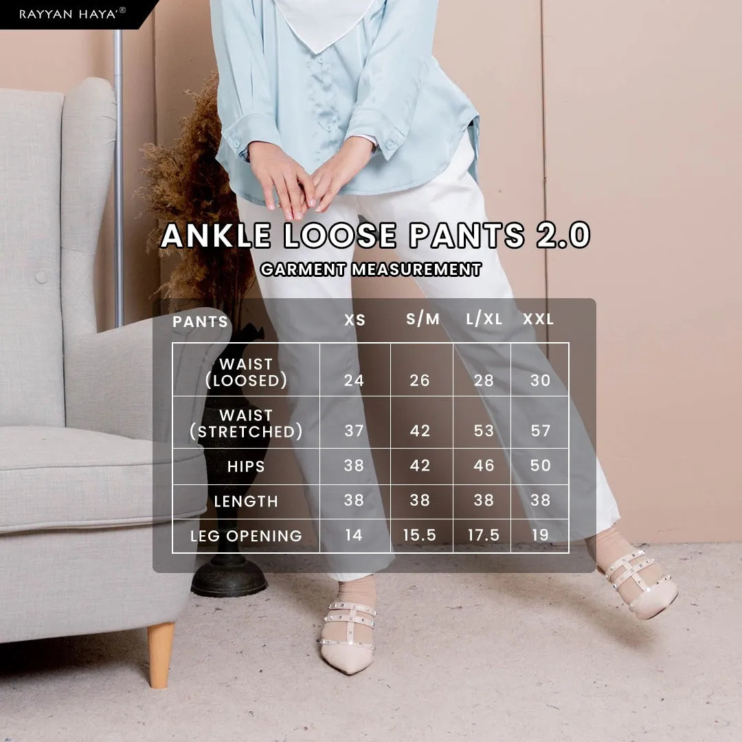 Ankle Loose Pants 2.0  (White)