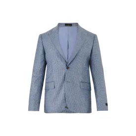 Cashmere Sky and Chocolate Houndstooth Sport Coat