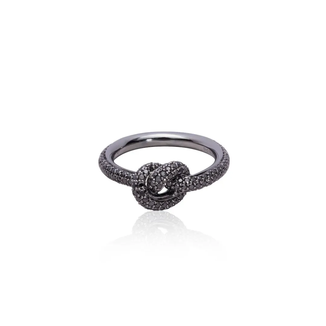 Diamond Knot Ring Small