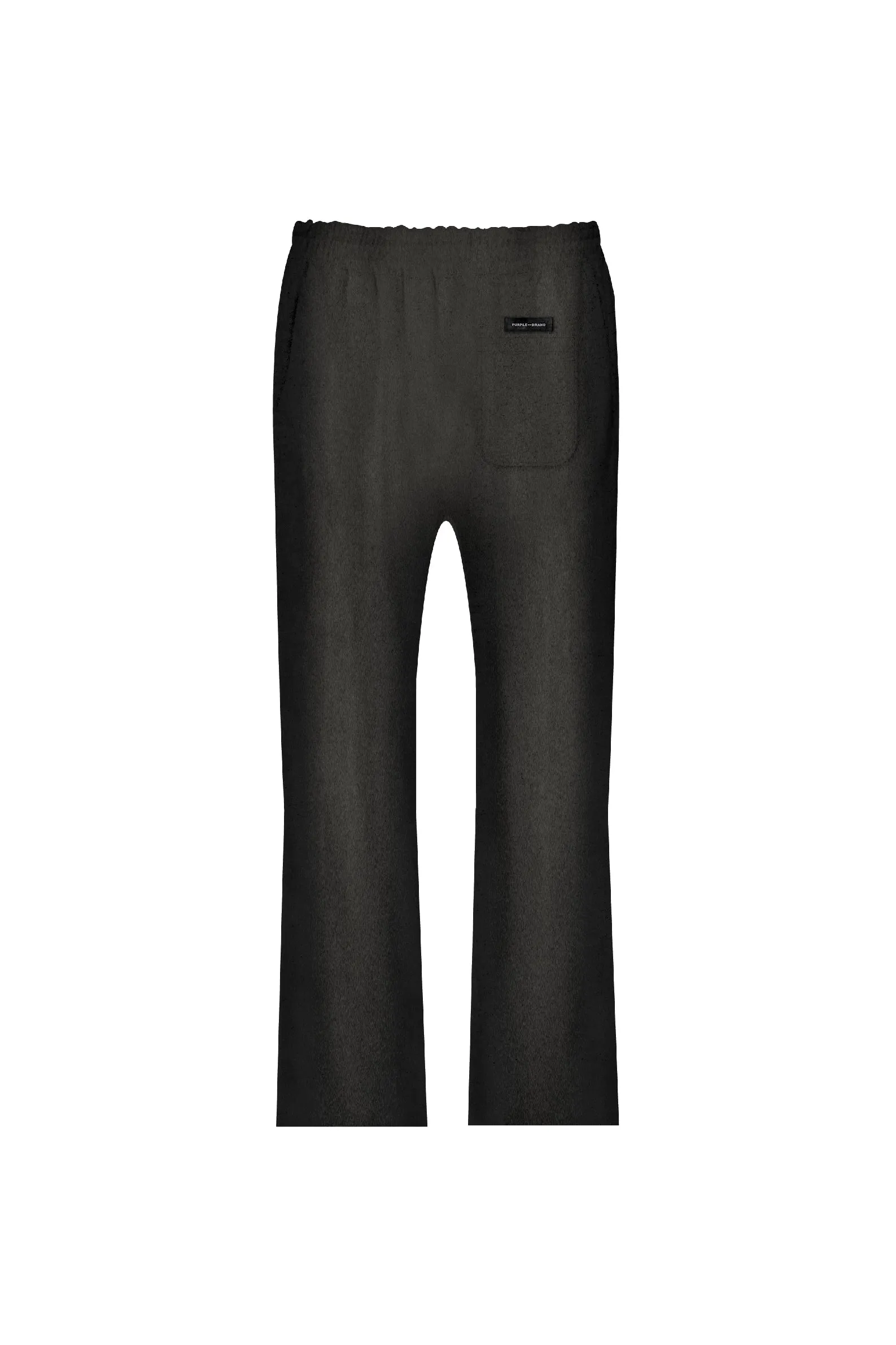 Purple Brand Fleece Flared Pant-BLACK